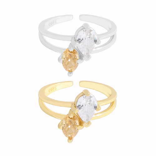 Adjustable Teardrop Ring