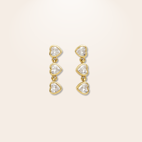 Brincos Triple Heart